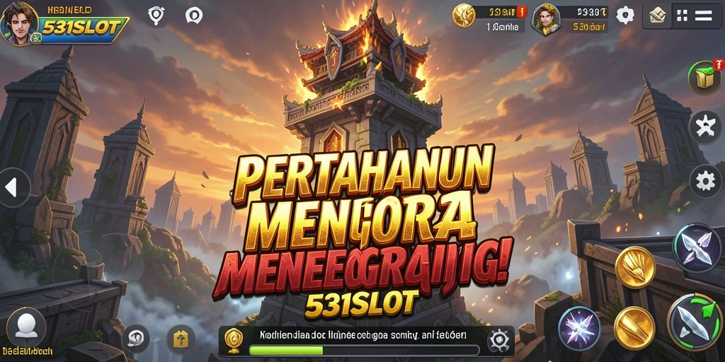 Screenshot gameplay Tower Defense yang intens di 531SLOT.