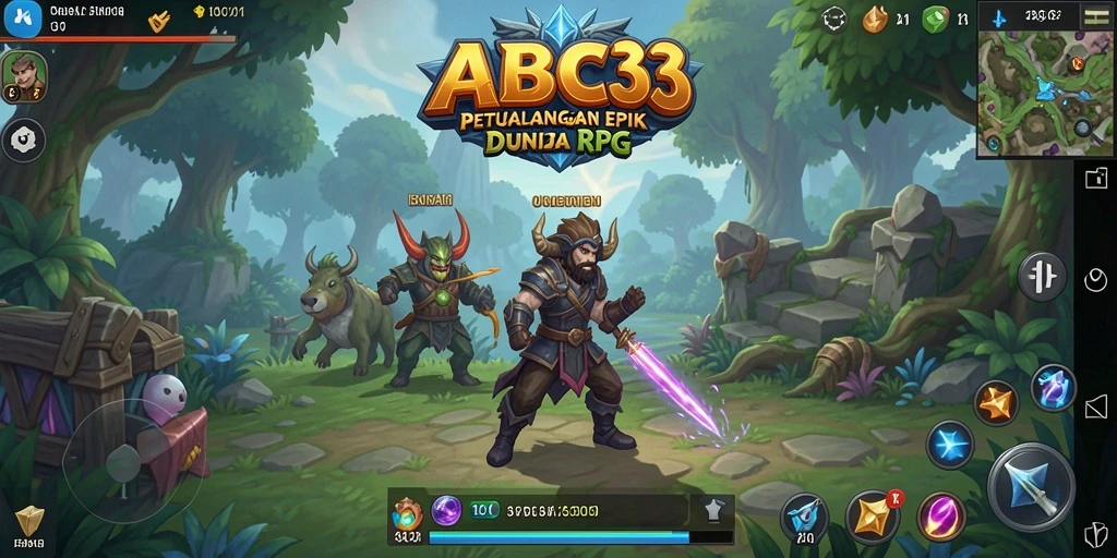 Screenshot menunjukkan pemain dalam aksi menghadapi musuh di dunia RPG.