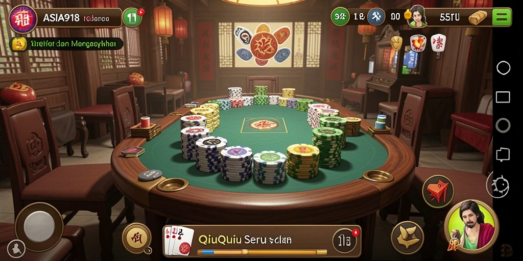 Tampilan gameplay QiuQiu yang seru dan menarik.