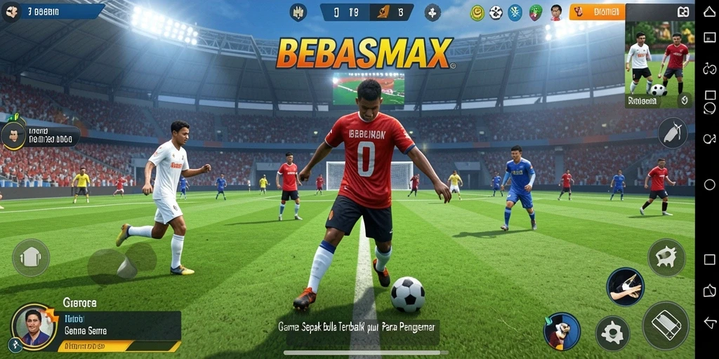 Gameplay seru dalam BEBASMAX, raih kemenangan di lapangan.