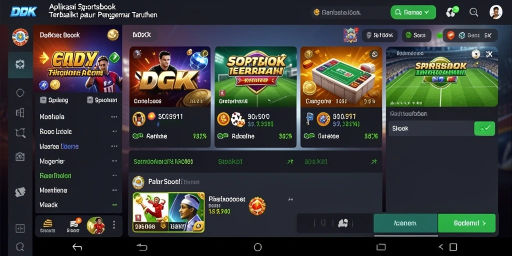 Tampilan menarik dari gameplay DKK dalam taruhan olahraga.
