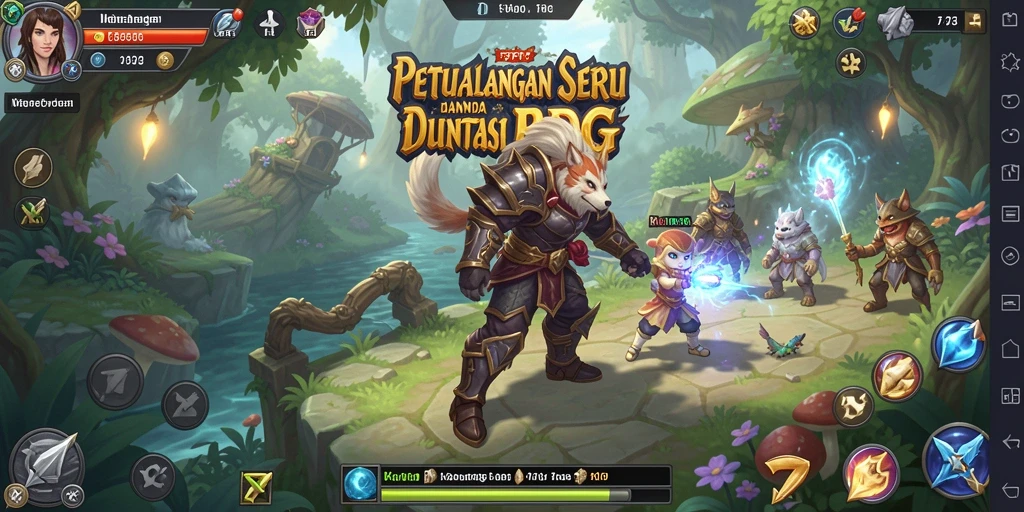 Tangkapan layar seru dari gameplay RPG F7F7 yang mendebarkan.