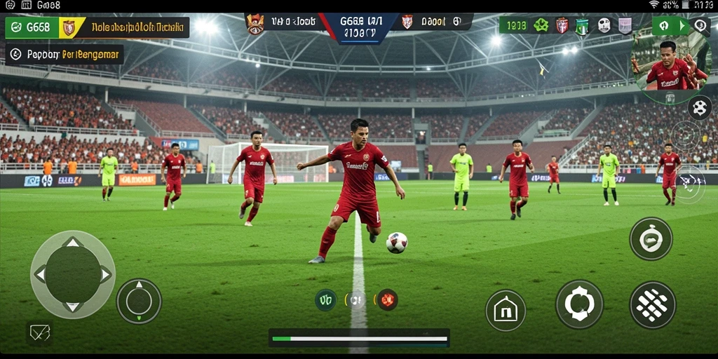 Tampilan gameplay G668 saat mencetak gol spektakuler.