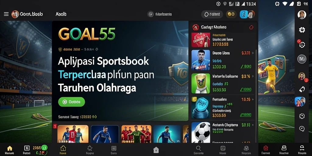 Tampilan menarik dari gameplay Sportsbook GOAL55 yang seru.