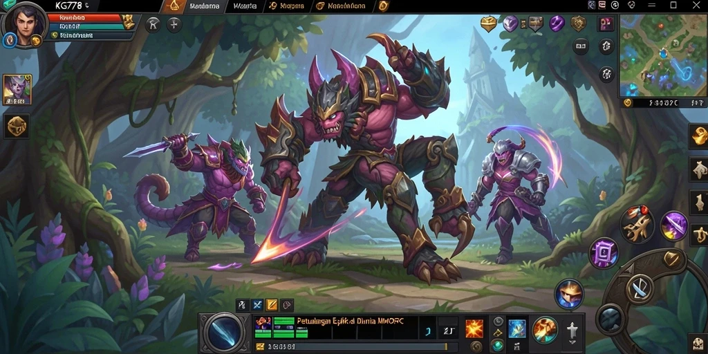 Tangkapan layar menampilkan gameplay seru dalam dunia MMORPG KG778.