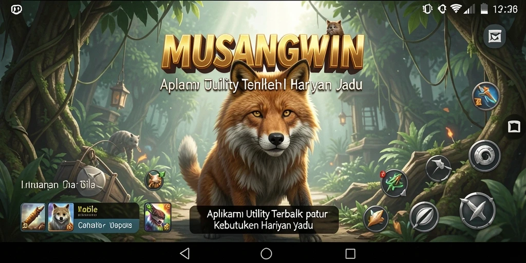 Tampilan antarmuka MUSANGWIN yang memudahkan pengguna dalam mengakses utility.