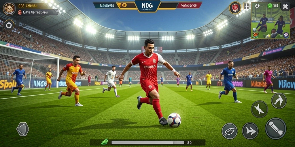 Tampilan gameplay N06 yang dinamis dalam cabang olahraga.
