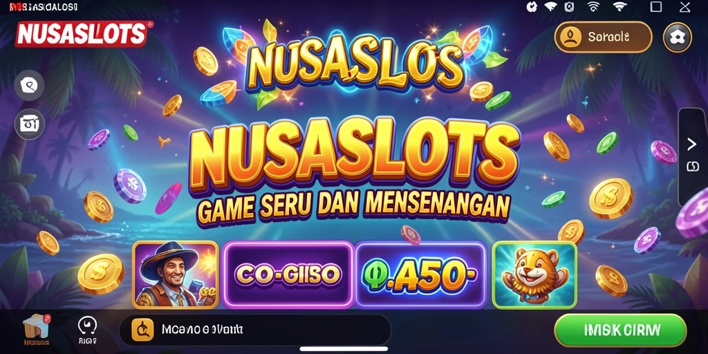 Gameplay seru NUSASLOTS dengan berbagai tema slot yang menarik.