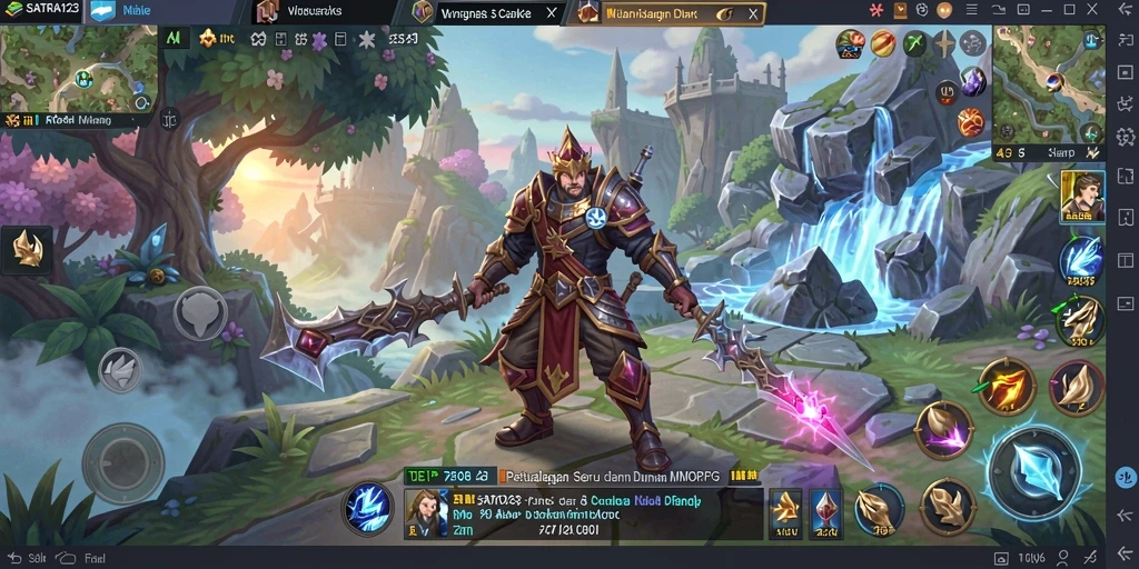 Screenshot SATRIA123 menampilkan aksi seru dalam pertarungan MMORPG.