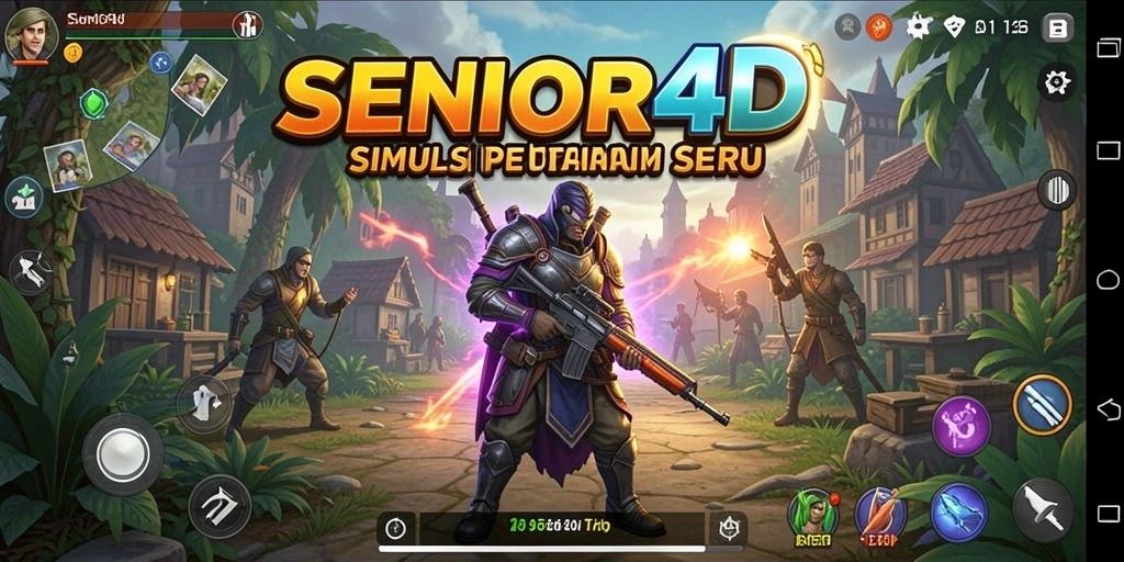 Tampilan gameplay menakjubkan dari SENIOR4D menunjukkan dunia simulasi yang kaya.