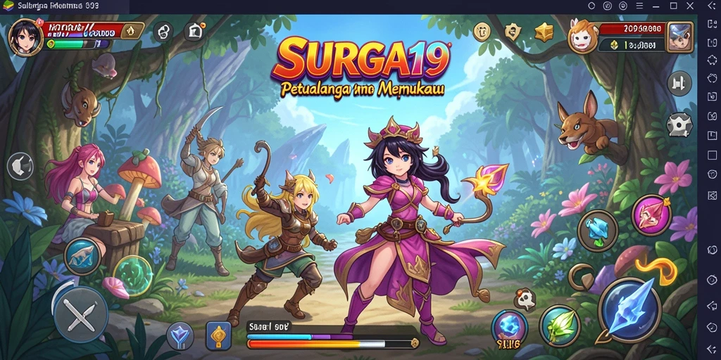 Tampilan gameplay SURGA19 yang memikat dengan berbagai karakter Anime.