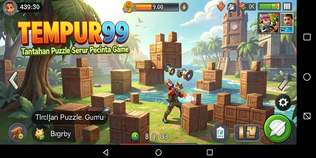 Screenshot gameplay TEMPUR99 menunjukkan tantangan Puzzle yang menarik.