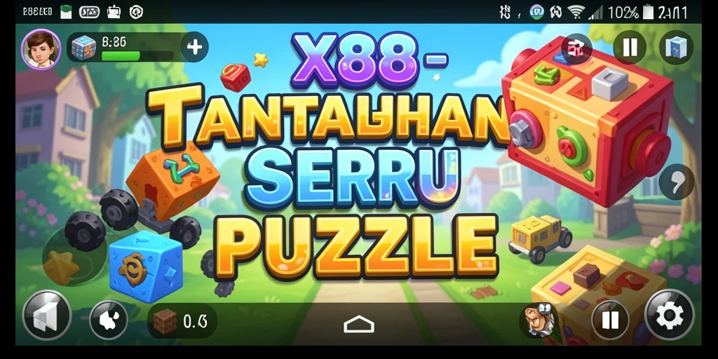 Screenshot menampilkan gameplay seru X88 dengan puzzle yang menarik.